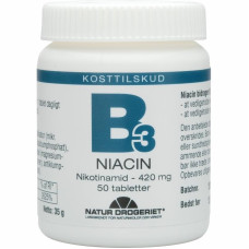 NATUR DROGERIET - B3 Niacin (nikotinamid) 420 mg.